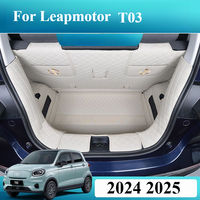 For Leapmotor T03 2024 2025 Car Boot Mat Rear Trunk Liner Cargo Leather Floor Carpet Tray Protector Accessories Mats