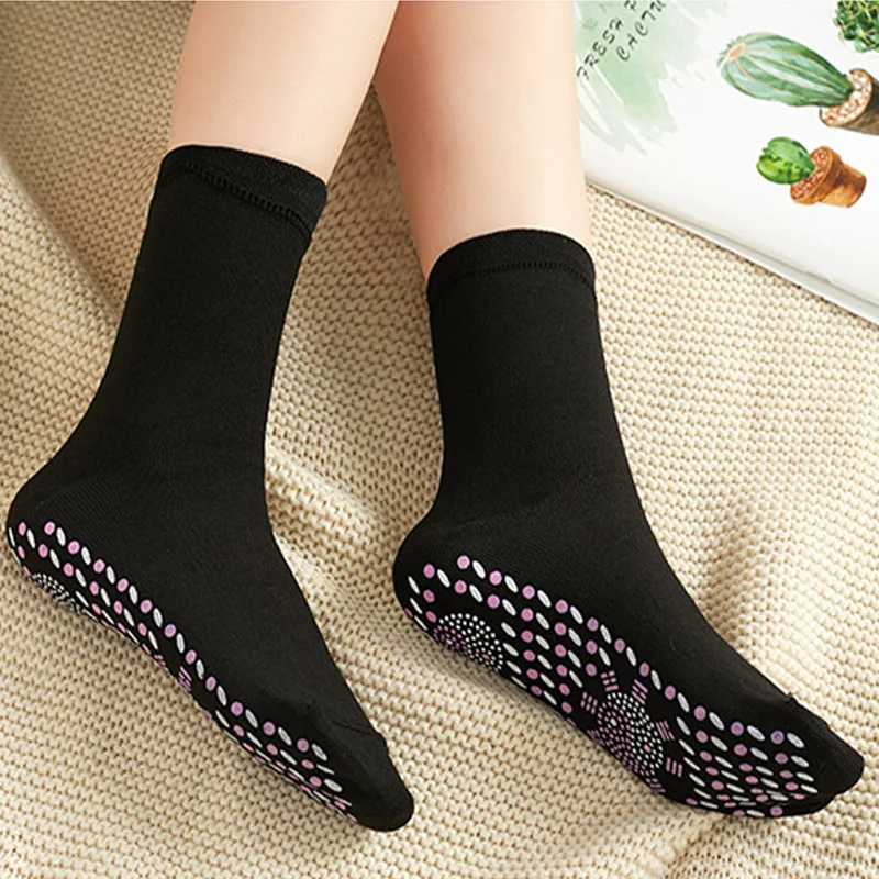 

1Pairs Tourmaline Self-Heating Socks Winter Warm Thermal Health Care Socks Slimming Health Sock Short Sock Magnetic Therapy Sock