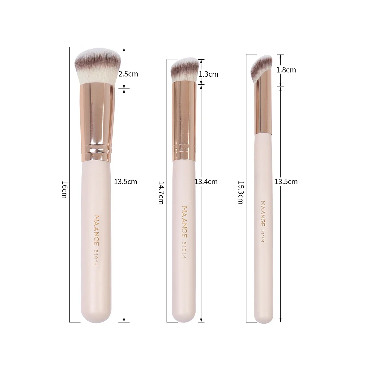 Maange 3 pçs pincéis de maquiagem + 2 pçs triângulo pó puff conjunto corretivo sombra de olho pincel de maquiagem mistura ferramentas de beleza cosmética
