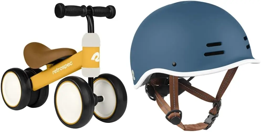 Cricket Baby Walker Balance Bike con 4 ruote per età 12-24 mesi-giocattolo per bicicletta per bambini + casco-Ride On Toys f