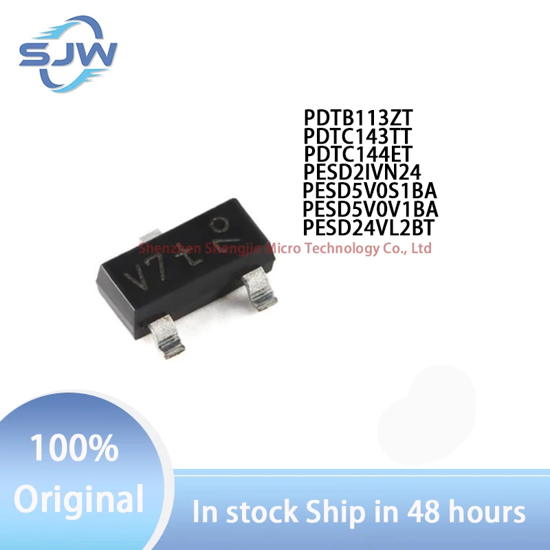 

PDTB113ZT PDTC143TT PDTC144ET PESD2IVN24 PESD5V0S1BA PESD5V0V1BA PESD24VL2BT encapsulation SOT23 SOD323 transistor