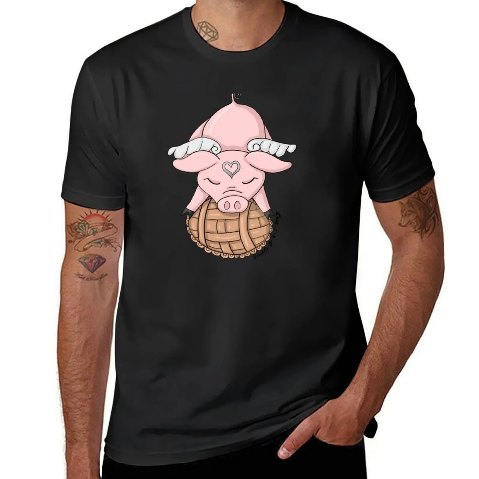 Piggy Pie T-Shirt quick-drying plus size tops summer tops shirts graphic tees plain black t shirts men