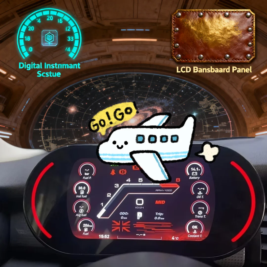 2025 Latest Original Car Digital Cluster Instrument Linux System LCD Speedmeters Dashboard player  For BMW Mini Cooper 2014-2023
