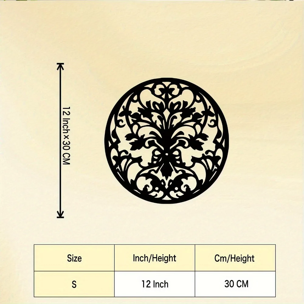 CIFBUY Iron Wall Art Rustproof Metal Mandala Sculpture Waterproof For Indoor Outdoor Home Decor