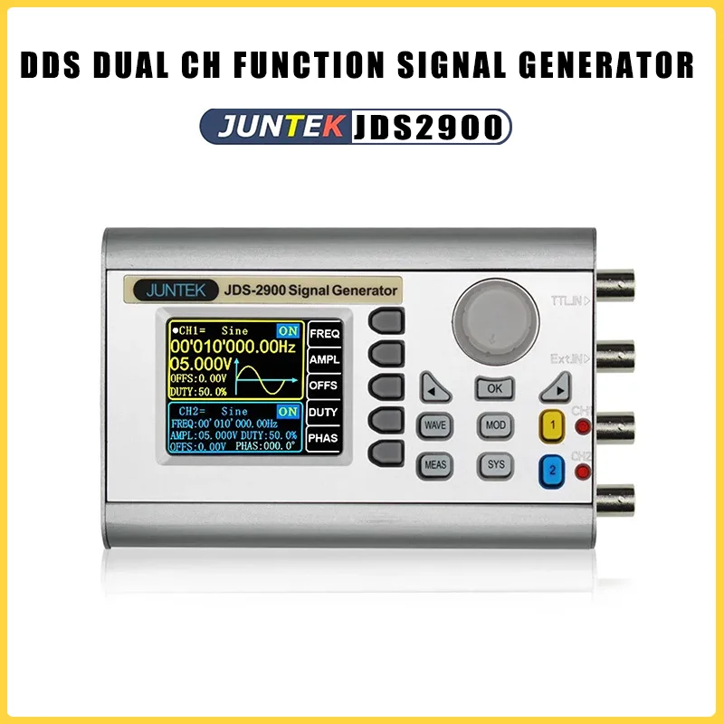 Juntek JDS2900 60M Portable High-Precision Functional Frequency Counter, 15mhz-60mhz Dds Functional Signal Generator,