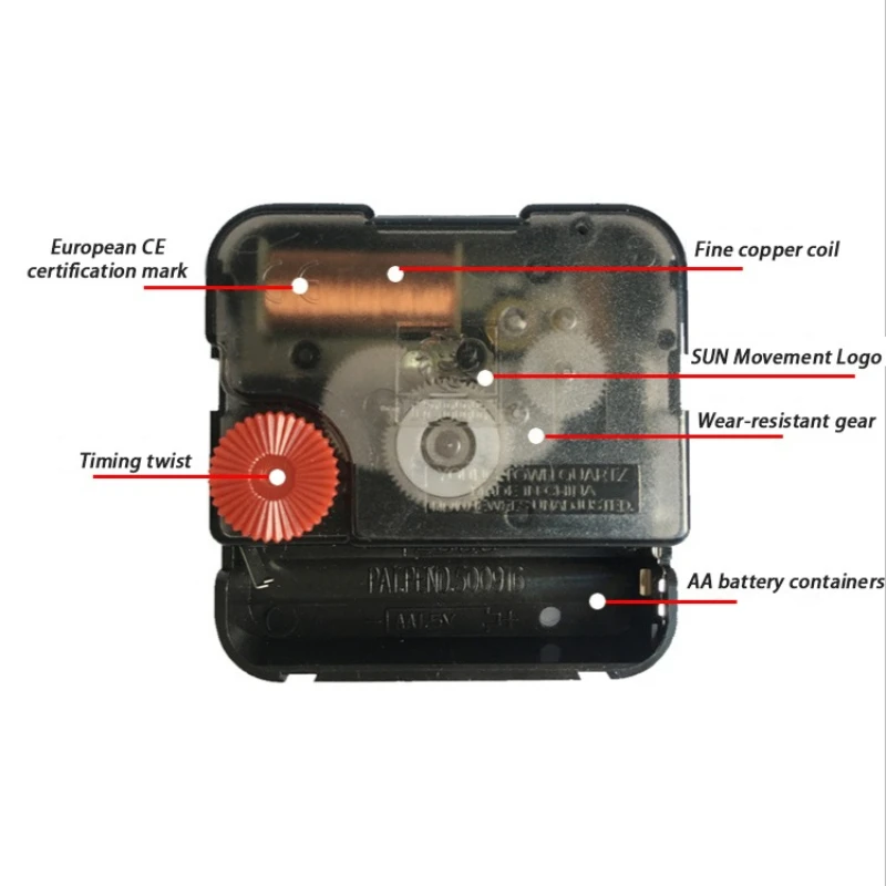 Young Town Wall Clock Movement Sun 12888 Wall Clock Movements Silent Quartz Clocks Mechanism DIY Clocks Repair Accessories