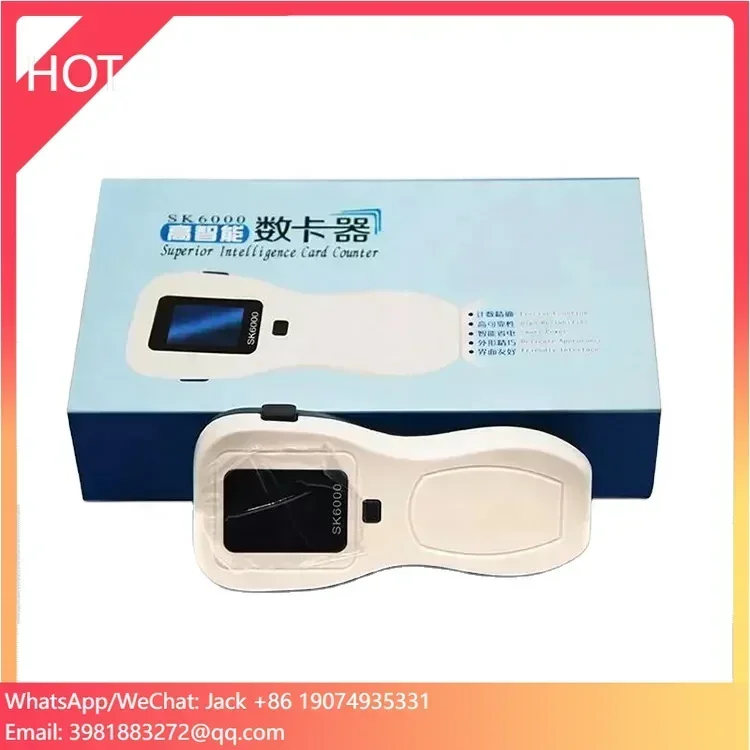 High speed SK6000 Handheld PVC Card Counter RFID CARD Reader/Scanner with English version for Card Management