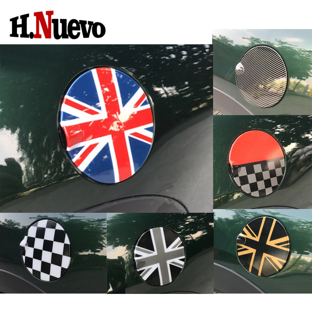 

Fuel Gas Tank Cap Covers Stickers For Mini Cooper F55 F56 Car Styling Decro For Mini Cooper Accessories Oil Tank Sticker