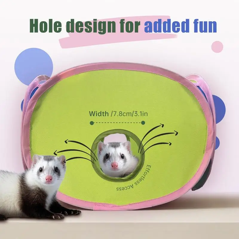 Folding Cat Tunnel Outdoor Indoor Interactive Cat Peek Hole Multi-Channel Kitten Playground For Families Lovers Adults Engaging