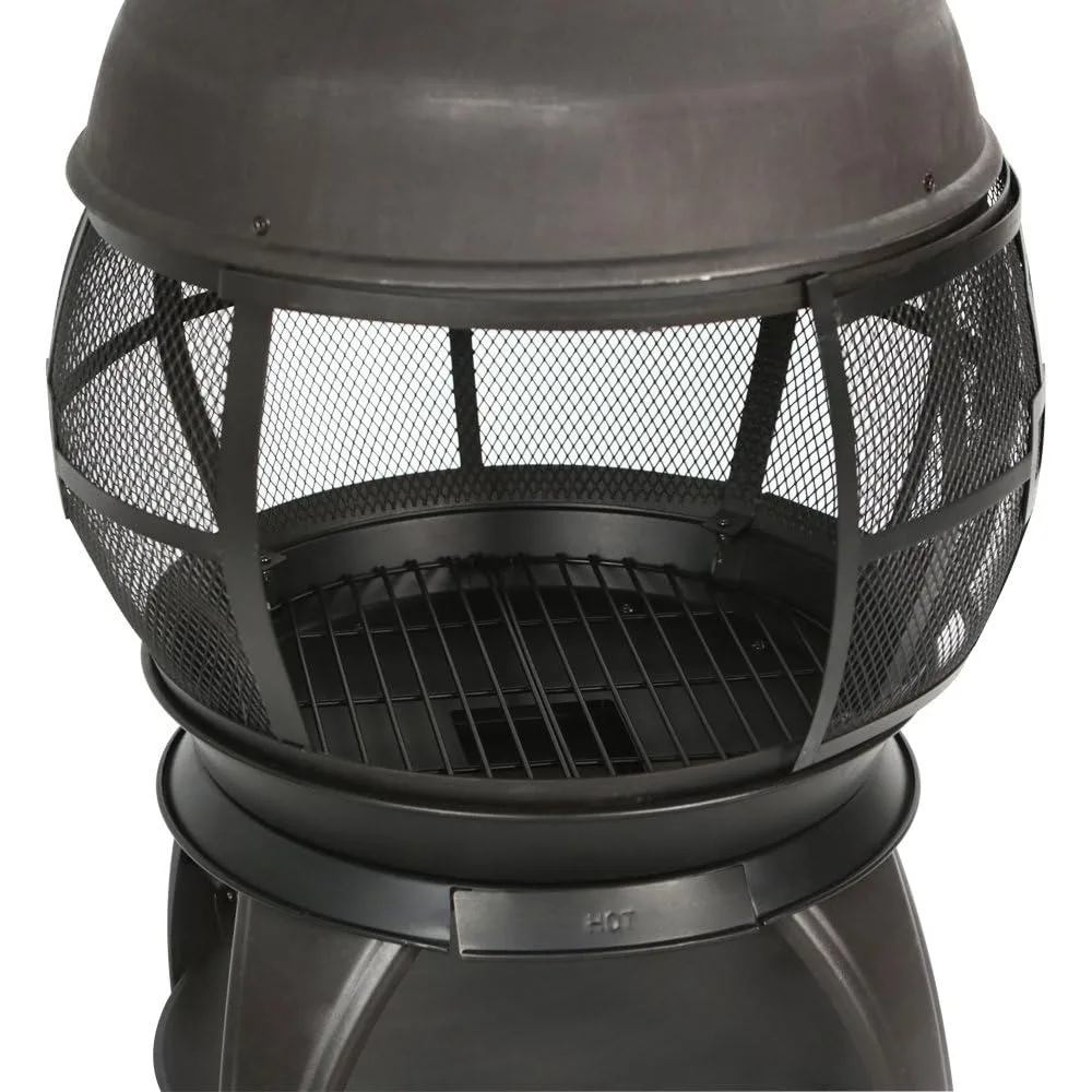 حفرة مدفأة شمينيا تعمل بالخشب في الهواء الطلق، بني-أسود #2