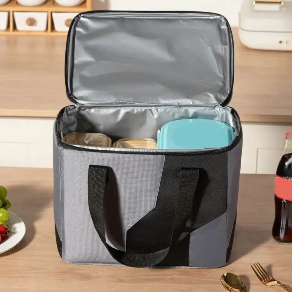 

Портативная изоляционная сумка из ткани Оксфорд, большая вместимость с ручкой, термосумка для еды, водонепроницаемая сумка для пикника, офисная сумка