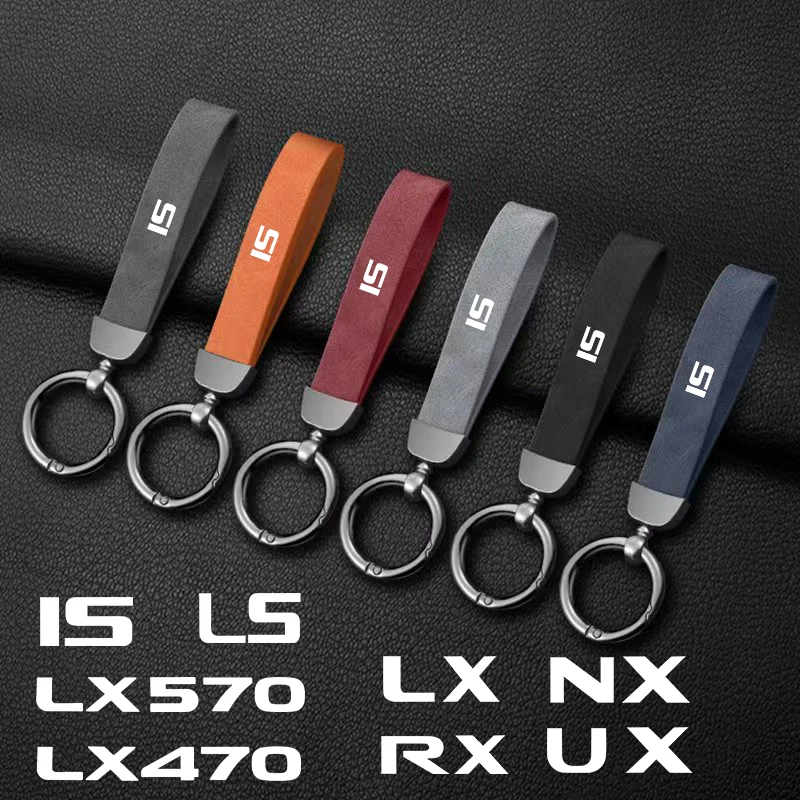 

Car Leather Keychain Sport Key Ring Custom Gift With Horseshoe Buckle For Lexus F SPORT LFA ISF GSF RCF key ring Car Accessorie