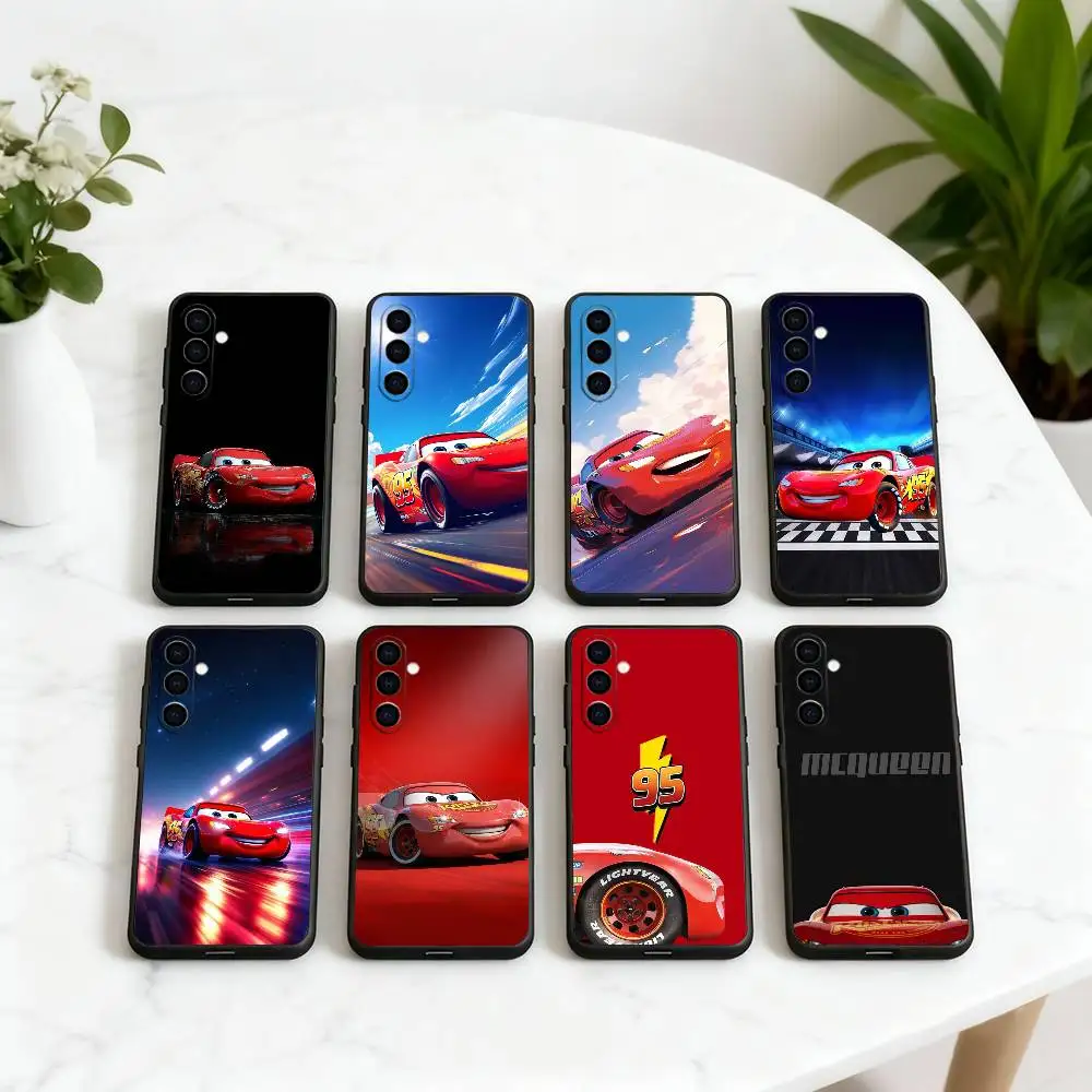 

COOL L-Lightning Mc-MCQueen-ES Phone Case For Samsung Galaxy A73,A72,A71,A70,A53,A52,A51,Others Soft Black Cover