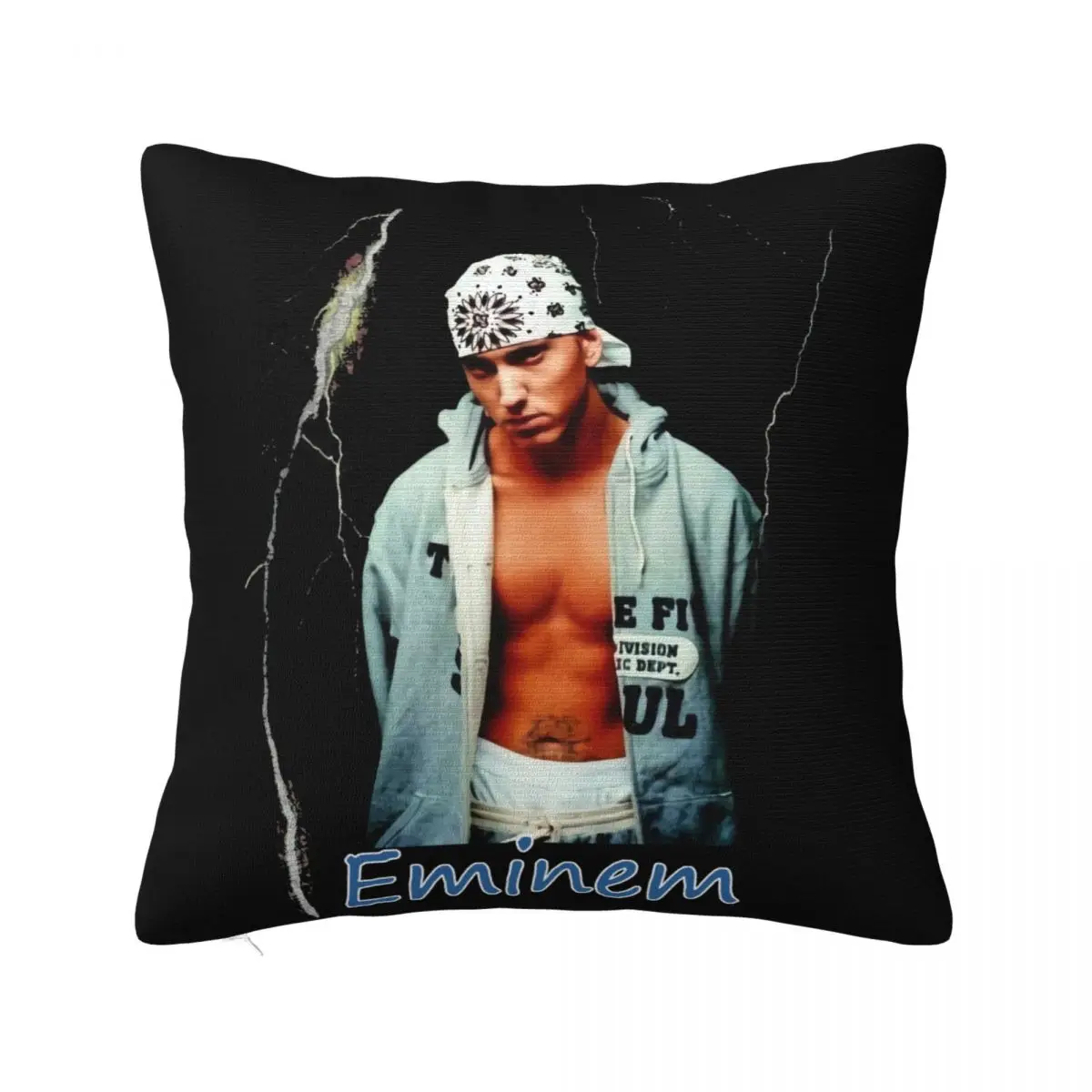 Vintage Eminem Bootleg Raptee Lowest Price Vacation Farmhouse Natural New Arrival Wholesale Oversize Style Pillow Case