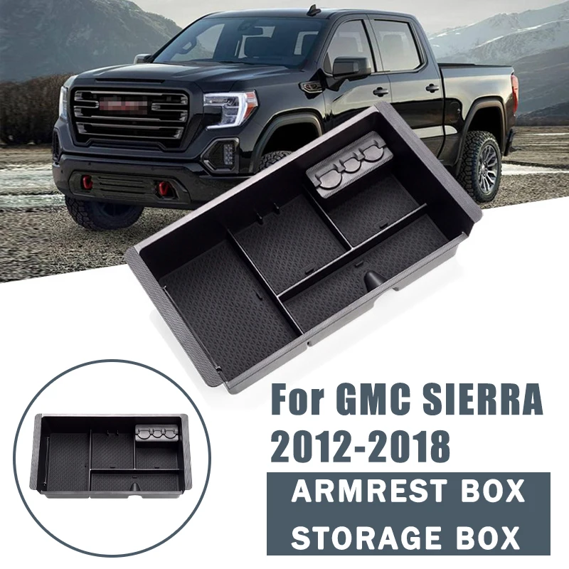 

For GMC SIERRA 2012-2018 2013 Armrest Storage Box Modified Storage Box Stowing Tidying Organizer Box Car Interior Accessories