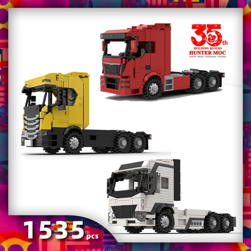 htmoc cabover building block construction truck transport truck building blocks Freight Truck building blocks