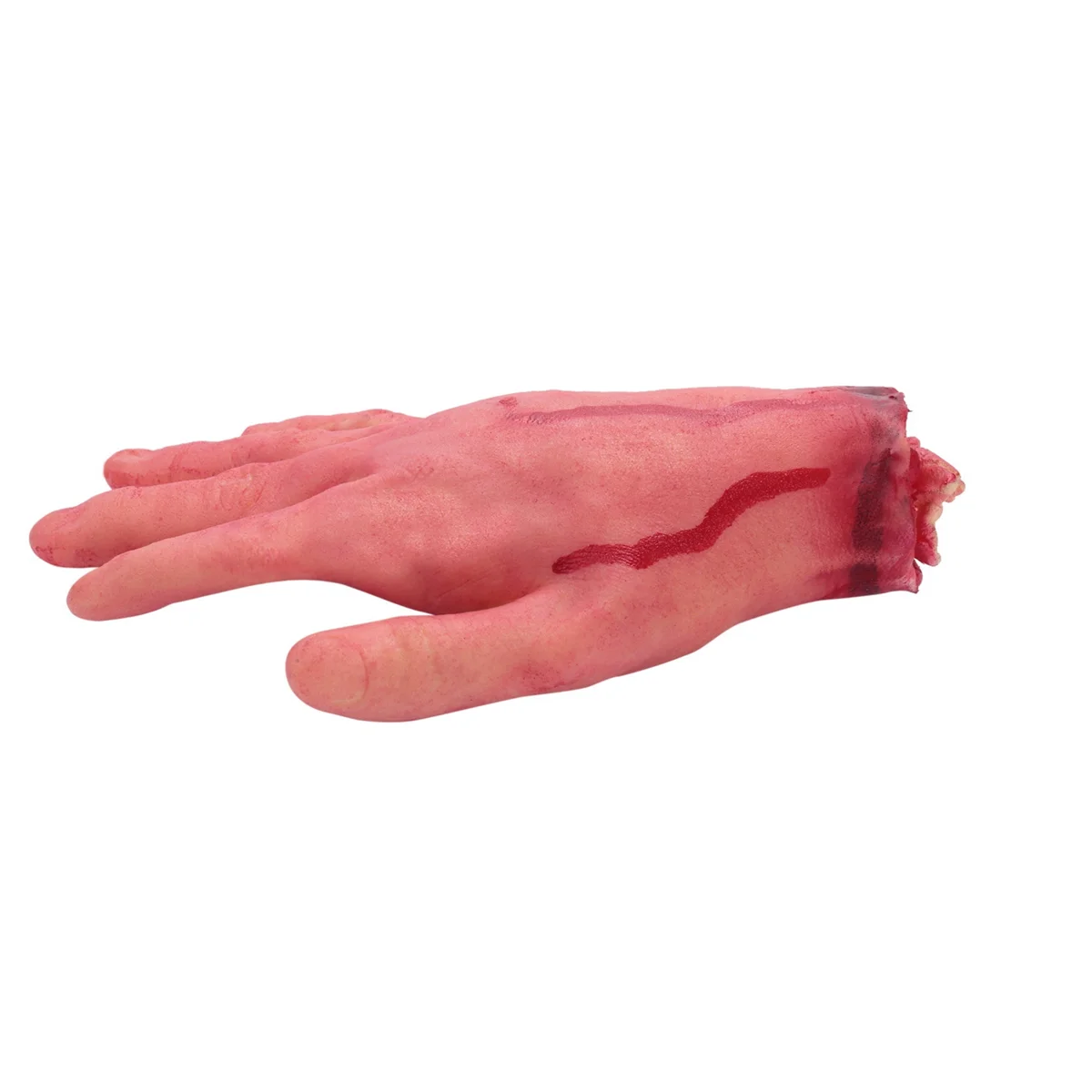 Bloedige horror enge Halloween prop nep afgehakte levensgrote arm handhuis 19 x 10,5 cm