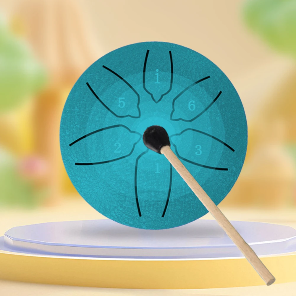 Mini Bęben Czakralny 3 Cale 6 Ton Wodoodporny Stalowy Bęben Języczkowy Eteryczny Hand Pan Idealny do Jogi Medytacji i Edukacji Przedrodzinnej