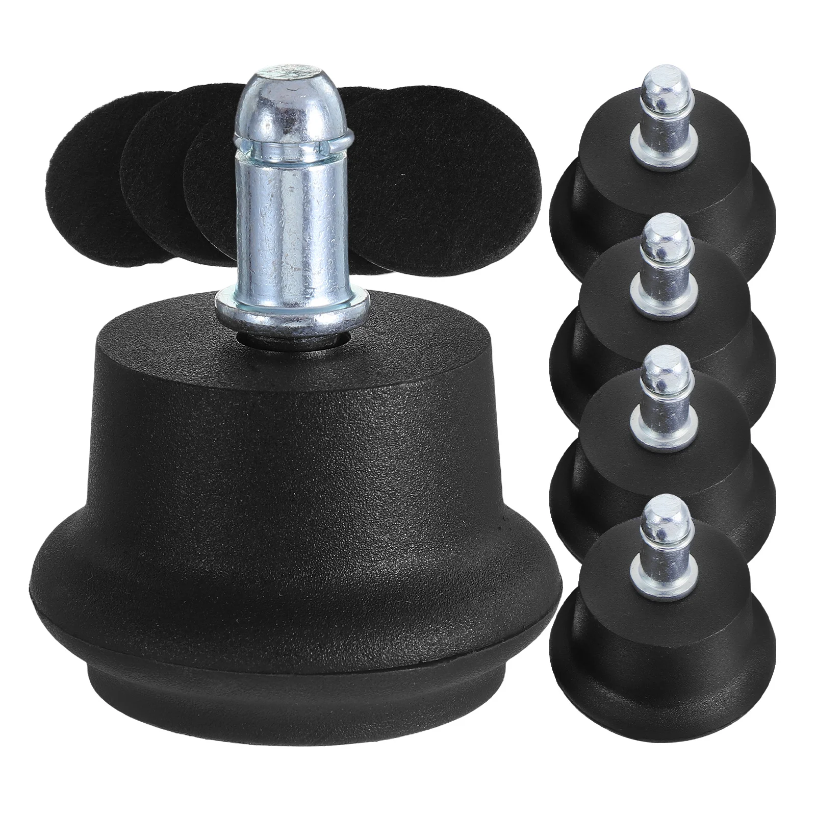 

5pcs Stationary Casters For Office Chair Swivel Wheels Conversion Glide Replacement Feet Floor Protector Smooth Surface