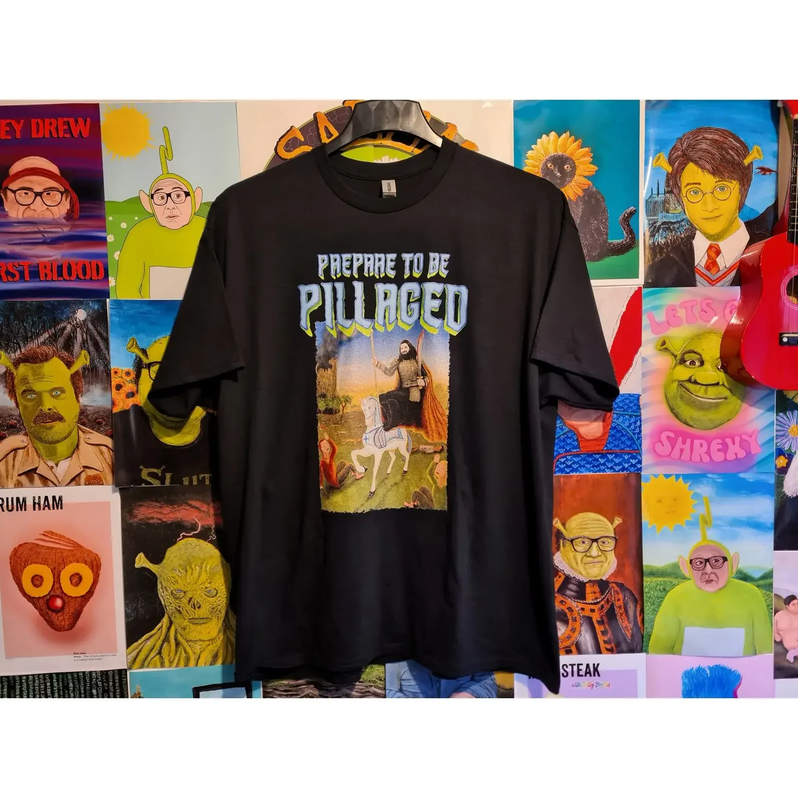 Nandor The Relentless Carousel Horse What We Do In Shadows Heavyweight Crewneck T shirt vintage Washed Stylish Stretched Soft