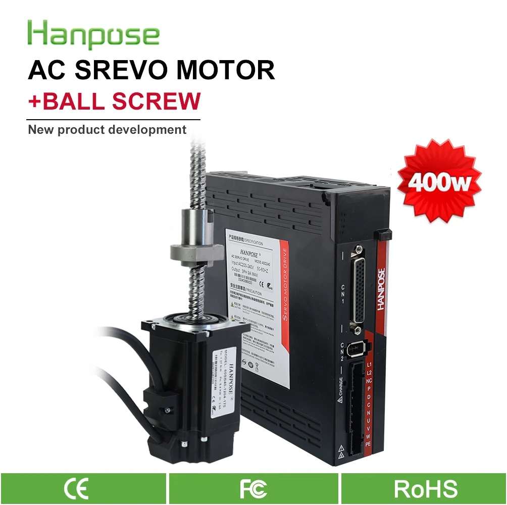 Servo motor ball screw drive kit 60SB40-1620-250 2.5A 1.3N. m ASD240 AC200-240V+3M woodworking cable AC servo motor 400W