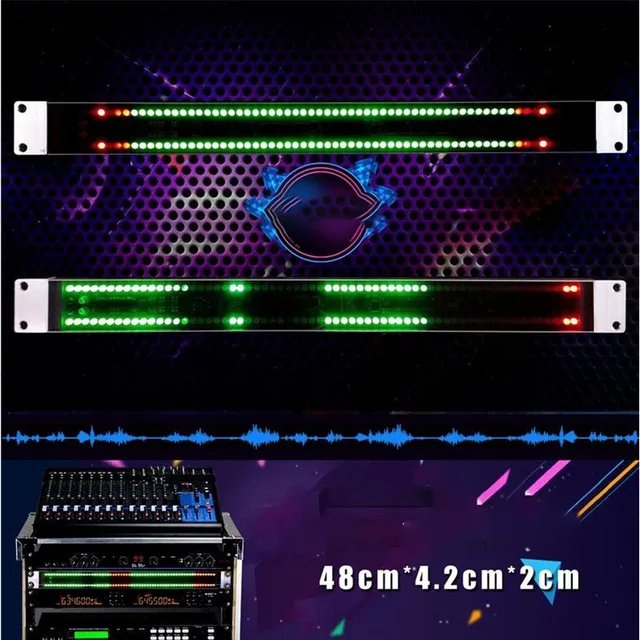 19 cal szafka type128 LED wskaźnik poziomu dźwięk radia sterowania Audio USB muzyki spektrum elektroniczny miernik VU rytm objętość