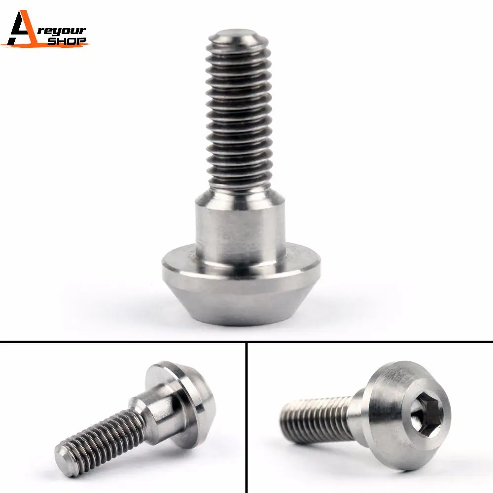 Areyourshop Motorcycle M6x20mm Disc Brake Rotor Bolts Screw For Suzuki GSXR for Yamaha R1 R6 FZ600 FZ1000 FJR1300 Titanium Bolts