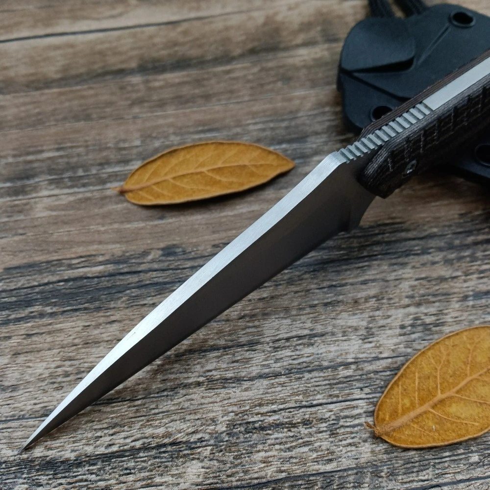 高硬度2388キャンプ用固定刃ナイフ(シース付き)—切断、救 - Bushcraft Knife Fixed のレビューと価格