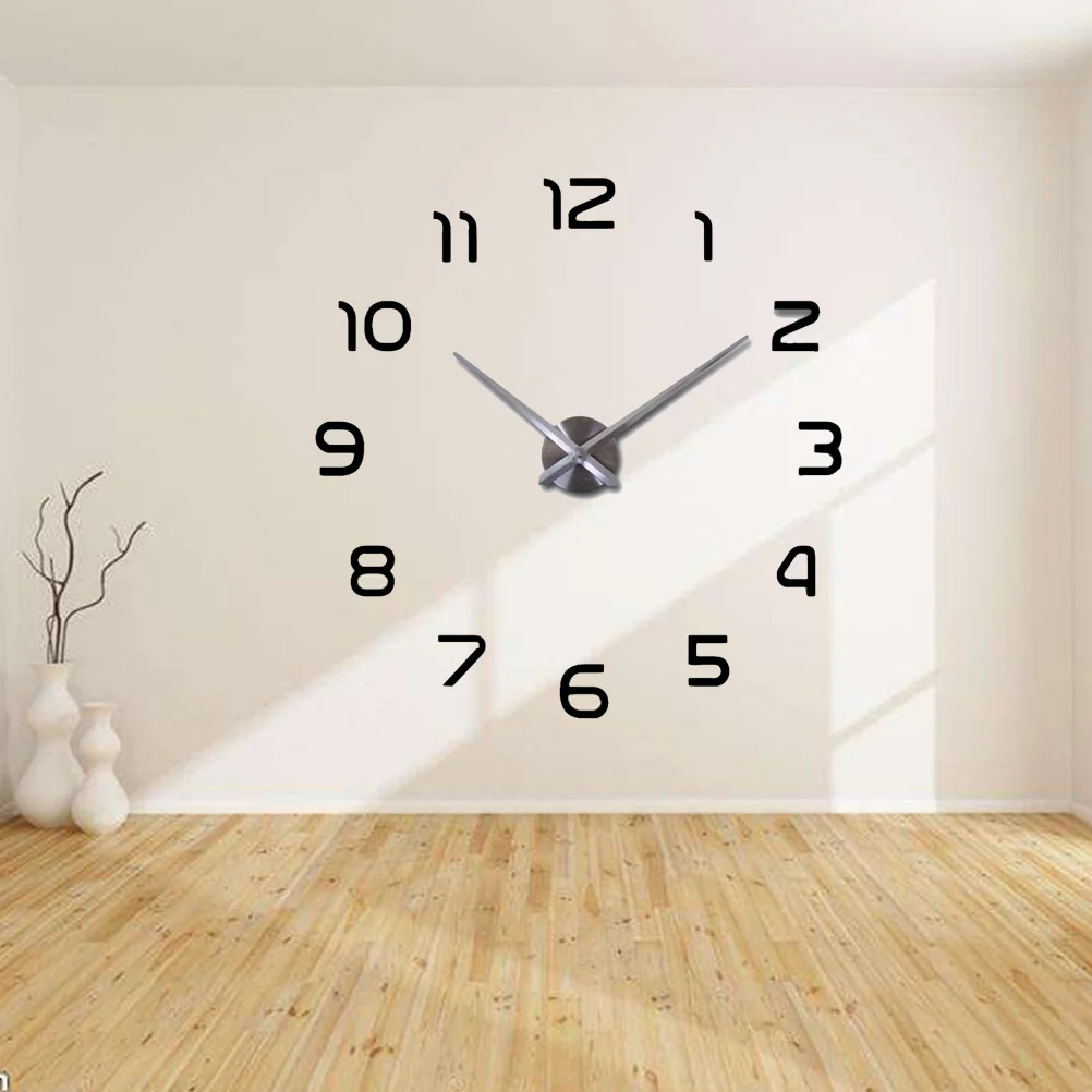 

Large Creative Wall Clock Modern Simple Acrylic Mirror Silent Wall Clock For Bedroom Living Room Office Home Decor