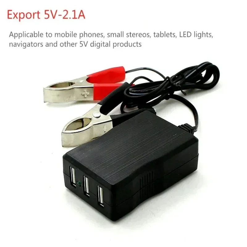 Multi-port 12V24v battery mobile phone charger motorcycle car on board universal USB to 5V car 2.1A fast charge