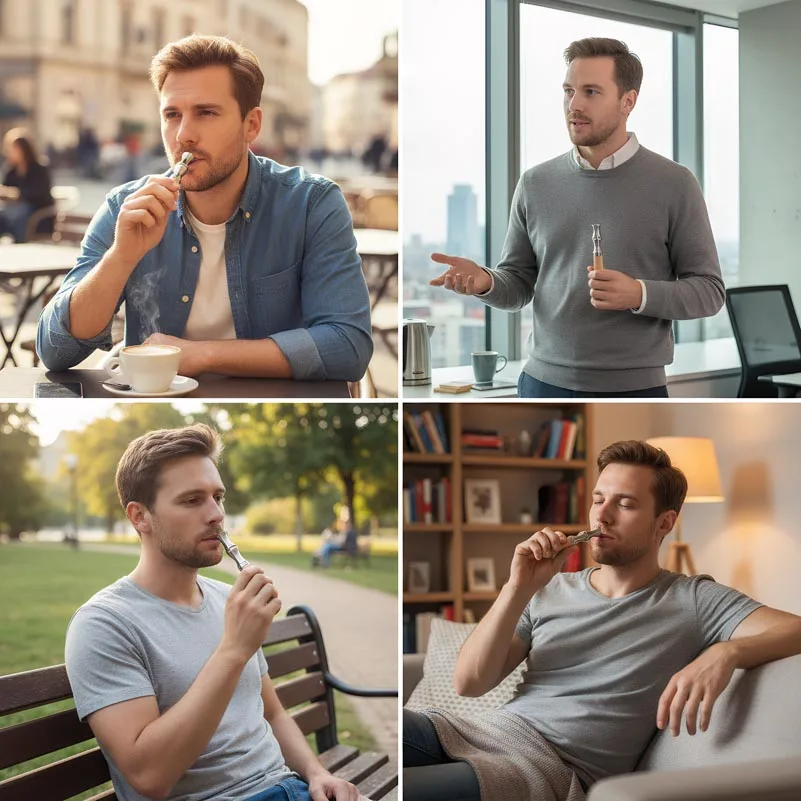 Upgraded Magnetic Natural Oral Stick Plant Aroma Replacement Core Breathing Soothing Tool For Daily Office Driving Travel Use view 6