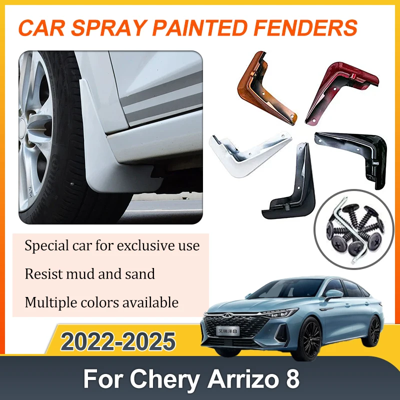 

Автомобильное брызговик для Fownix Chery Arrizo 8 Fulwin A8 Pro A8L 2022-2025, автоматический брызговик, переднее и заднее крыло, аксессуары для брызговиков