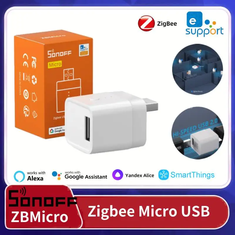 

SONOFF ZBMicro Smart Zigbee USB Adaptor Micro Adapter Fast Charging Zigbee Router Extender EWeLink Alexa Google Home Assistant