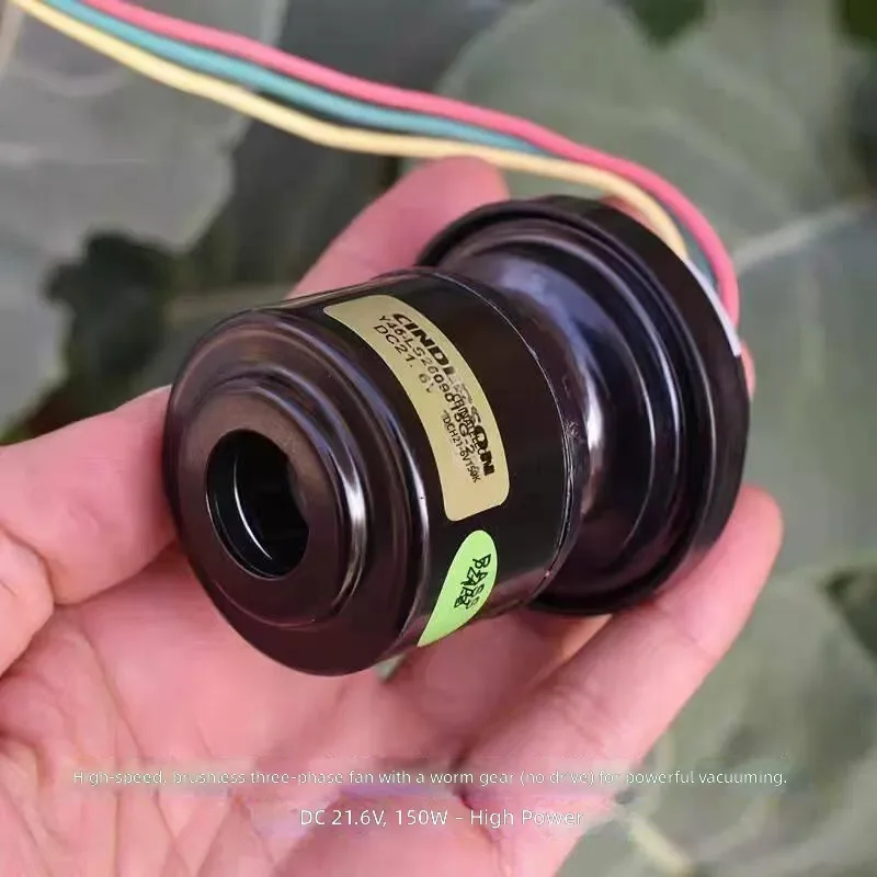 For Violent Vacuum Cleaner Fan DC21.6V 150W High-Speed Three-Phase Brushless Worm Gear Fan Without Driver