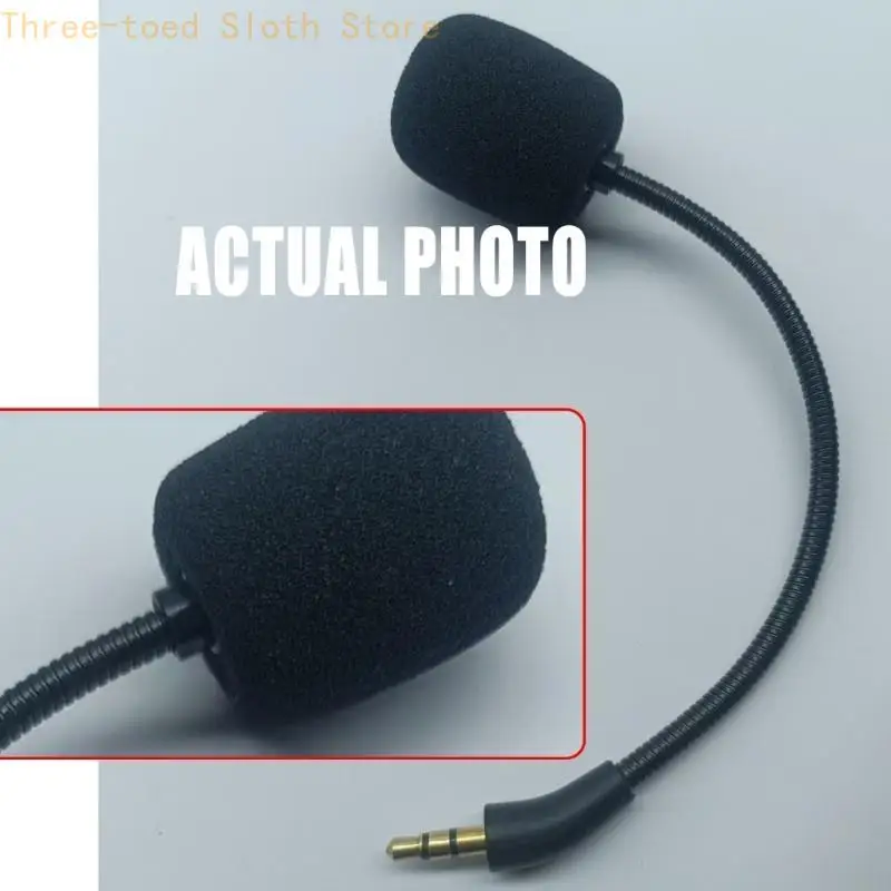 MIC INTABEABLE con esponja para reducción ruido función auriculares juegos K820NC y transmisión voz E74A