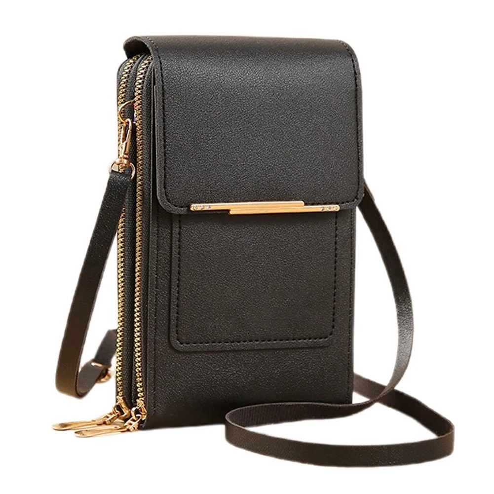 Anti-theft Leather Bag for Women Girls Crossbody Handbags Wallets Leather Phone Purse with Long Strap for Women PU Leather