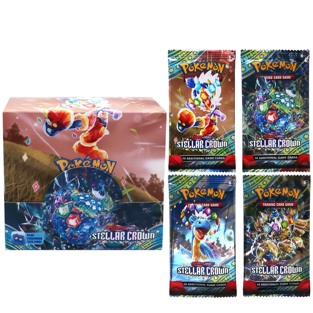 

324 шт. Pokemon TCG: Sword & Shield-Battle Styles Booster Pack с рукавами (36 карточек) Настольная игра с картами Pokemon Stellar Crown Prismatic