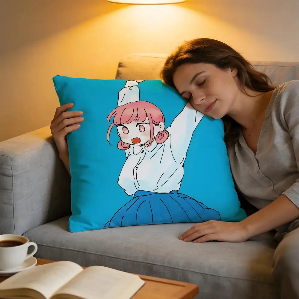Cushion Cover Short Plush Throw Pillow Soft Washable Sofa Bed Office Cushion Blue Box Ao no Hako Anime