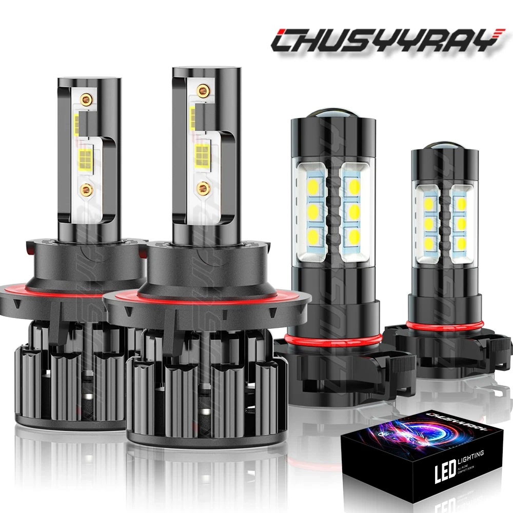 

4x Canbus H13 9008 H16 светодиодные фары дальнего и ближнего света противотуманные фары комбинированные 9-32 В 100000LM супер яркие для Ford Escape 2008-2012