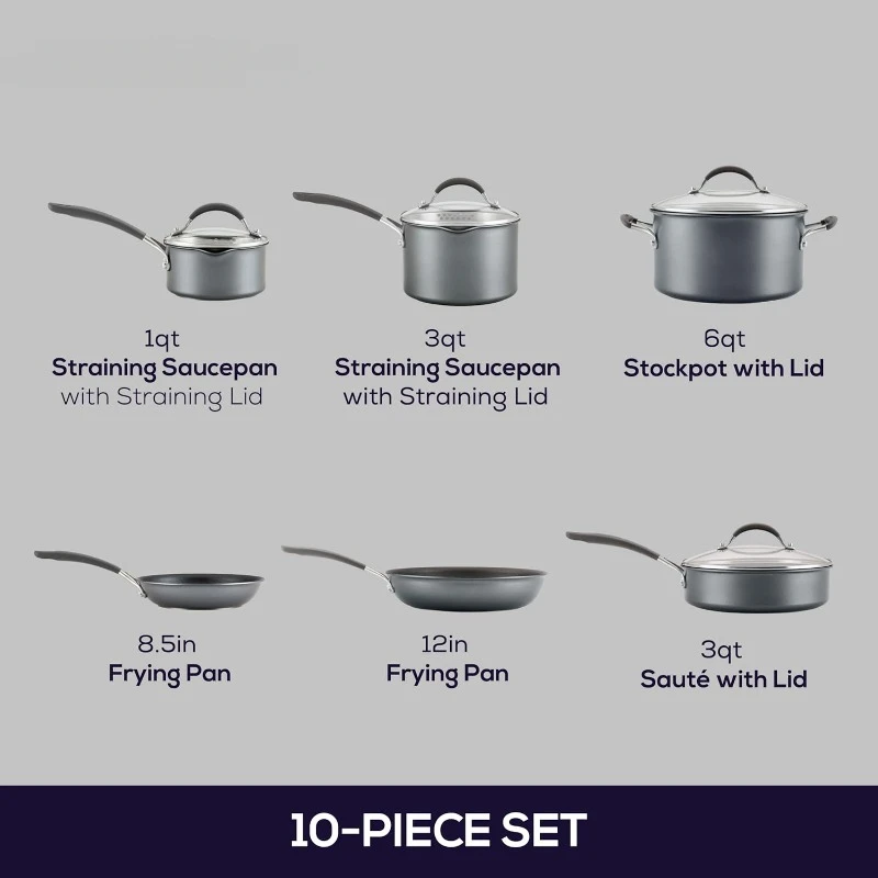 Series with ScratchDefense Technology Nonstick Induction Cookware/Pots and Pans Set, Easy To Clean, Fast Heating Speed,