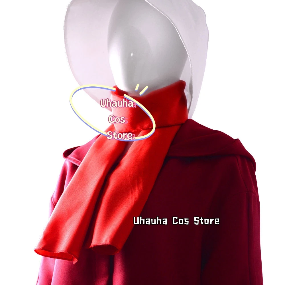 The Handmaid's Tale Cosplay Kostuum Handmaid Offrod Vrouw Rode Mantel Jurk Sjaal Witte Hoed Set Halloween Party Accessoires