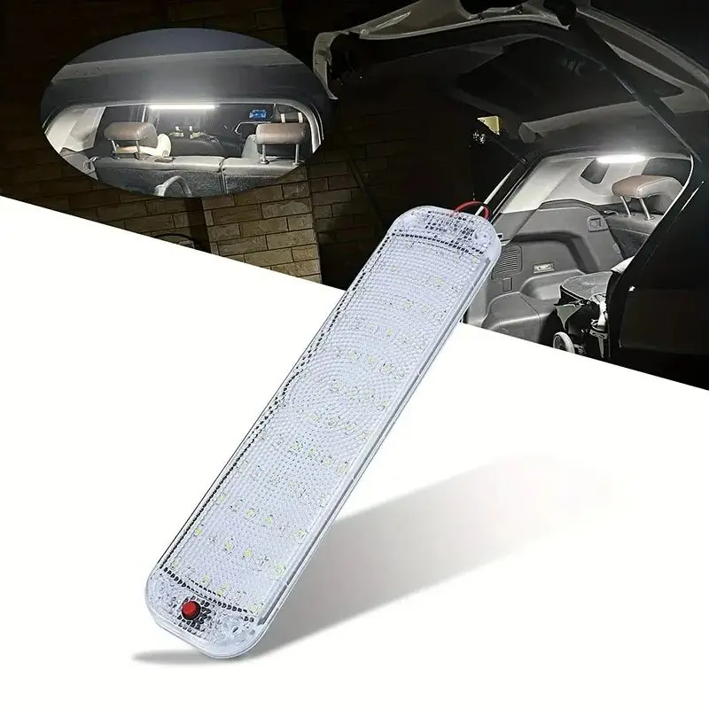 12V-80V 72LED Interior Light Bar Strip Light With Switch LED Car Interior Lamp Lighting Camper Bus Motorhome Boat Roof Light