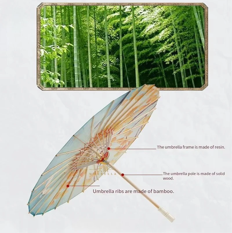 Handmade traditional Chinese oil-paper umbrella bamboo frame hand-painted flower umbrella wedding decoration photography p