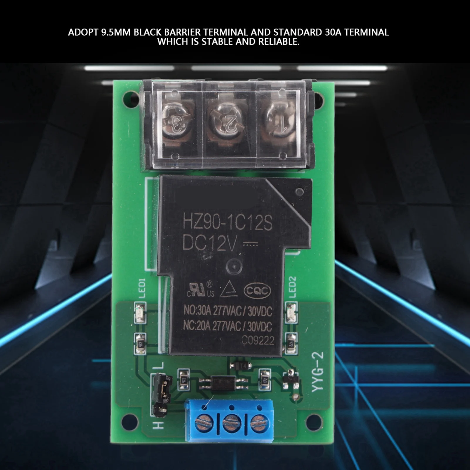 30A Relay Module High Power One Way High/Low Level Trigger Optocoupler Isolation Relay Module 30A YYG‑2 One Way Relay Module