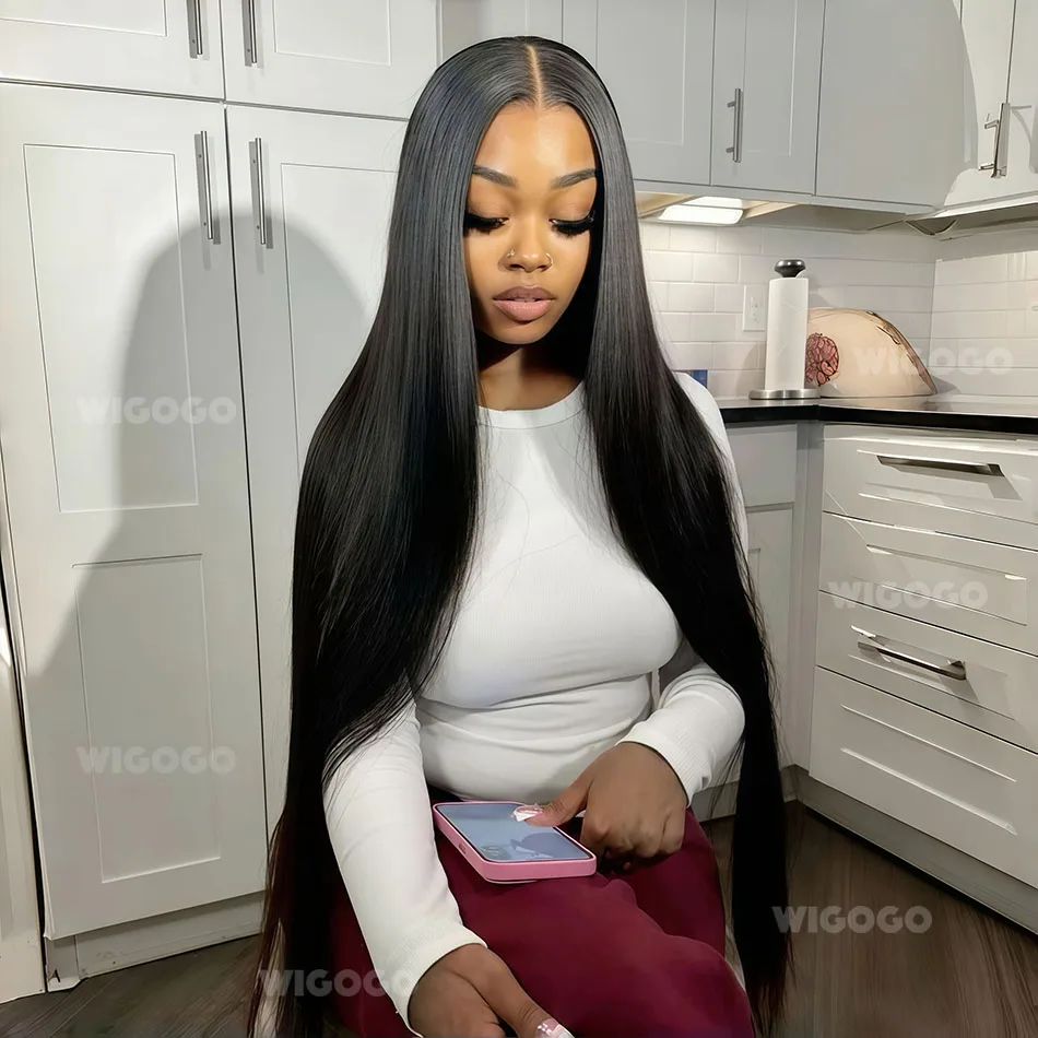 

Glueless Straight Hd Lace Frontal Wig 13X6 13X4 Lace Front Human Hair Wig For Women 30 40 Inch 4X4 5X5 Closure Wig Ready To Wear
