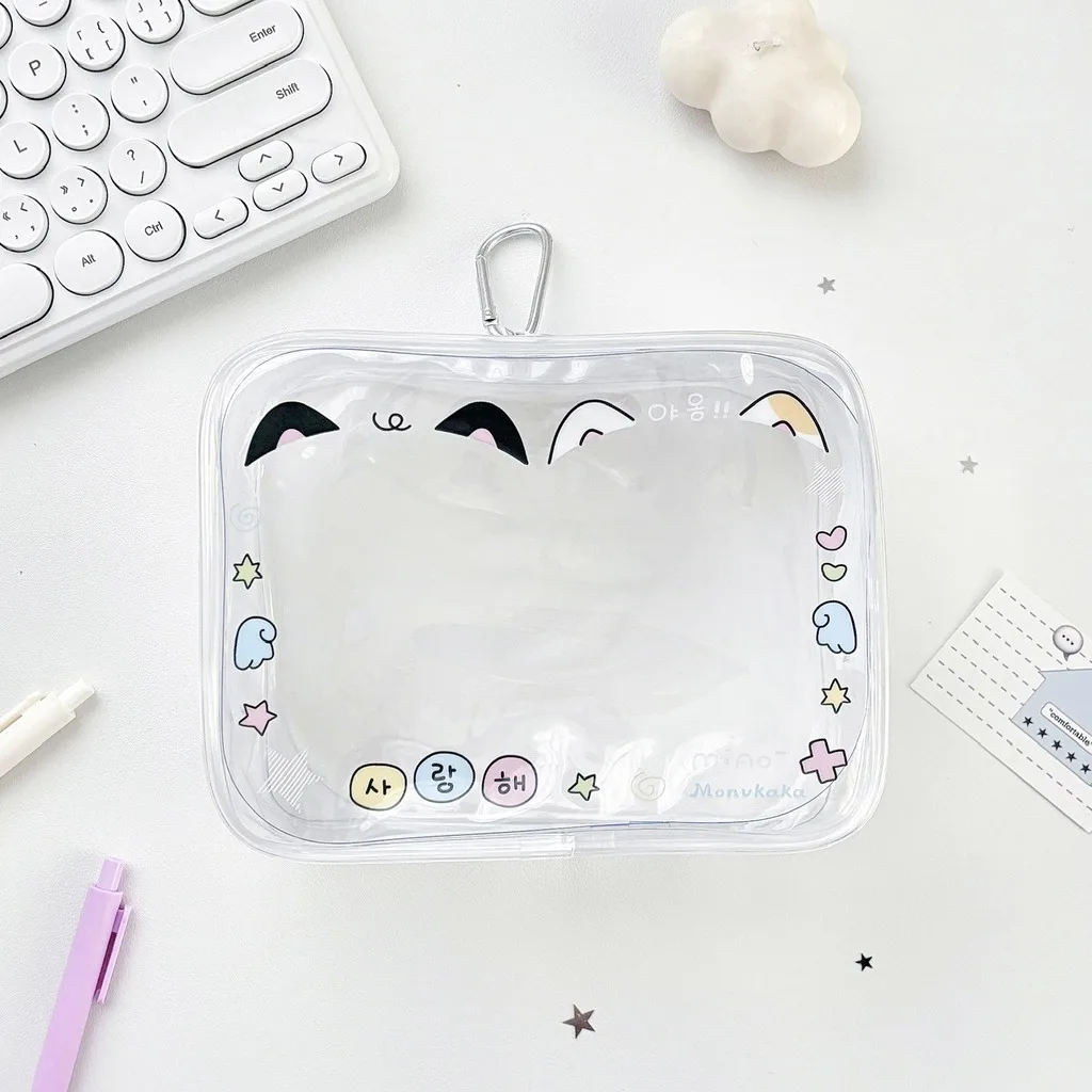 Doll Storage Bag Multi-Purpose Zipper Storage Bag Cartoon Display Case Cute For Backpack Decoration Badge Storage Travel Holder