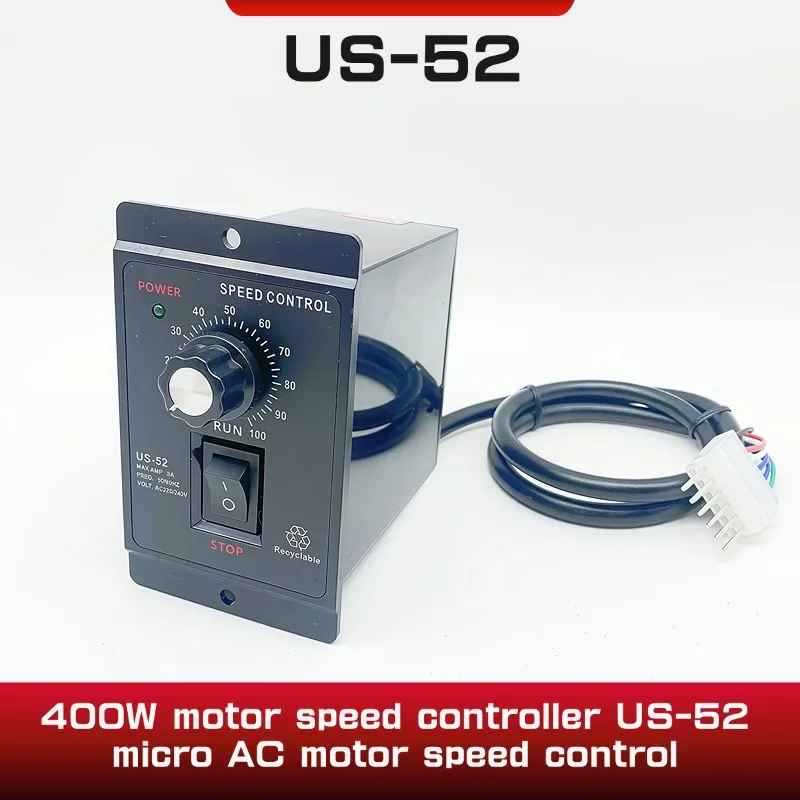 400W US-52 AC 220V 50/60Hz AC Speed Controller AC Regulator Motor Control Forword Backword with Filter Capacitor