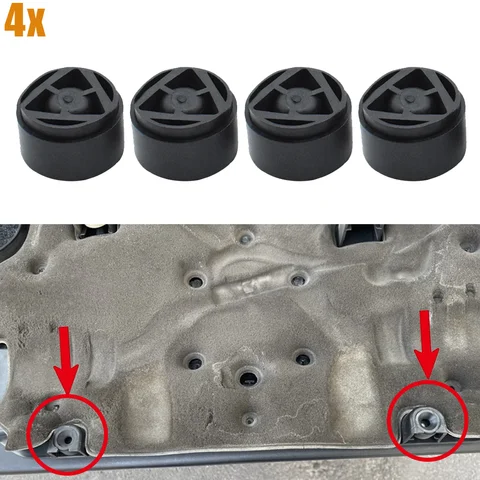 4 шт. для Ford B-MAX C-MAX Fiesta Focus Ka Transit S-MAX резиновая черная защитная крышка двигателя под защитной пластиной, монтажная втулка