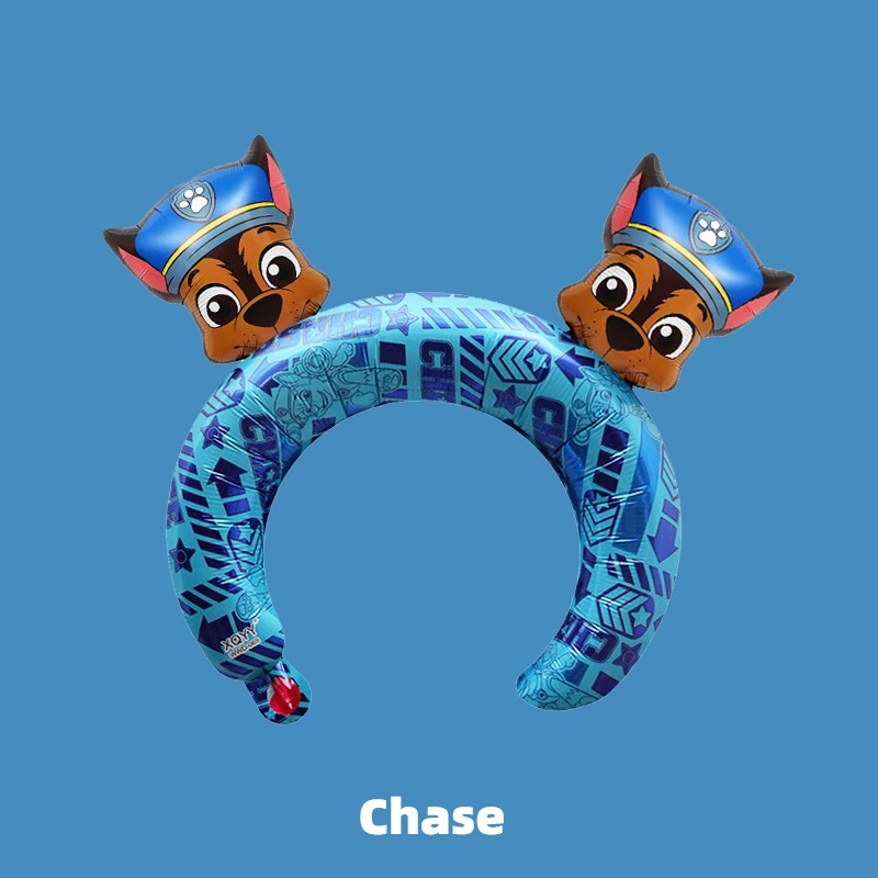 Paw Patrol Cartoon Kroon Opgeblazen Hoofdband Folie Ballon Chase Marshall Skye Ballon Kinderspeelgoed Verjaardagsfeestje Decoraties
