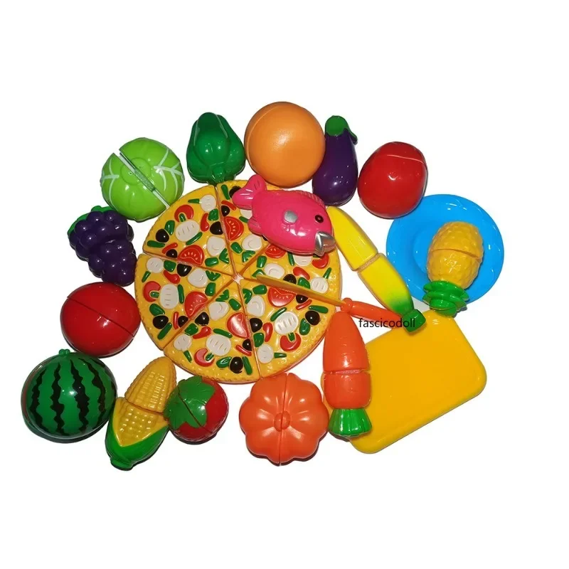 24pieces Set Children's Kitchen Toys That Include Vegetables and Fruits Which Are Suitable for Early Education and Pretend Play